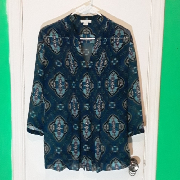 Charter Club sheer blouse - Picture 1 of 6